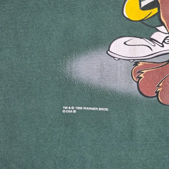 Vintage CSA Green Bay Packers Tazmanian Taz Devil T‎ Shirt Large CSA 1996